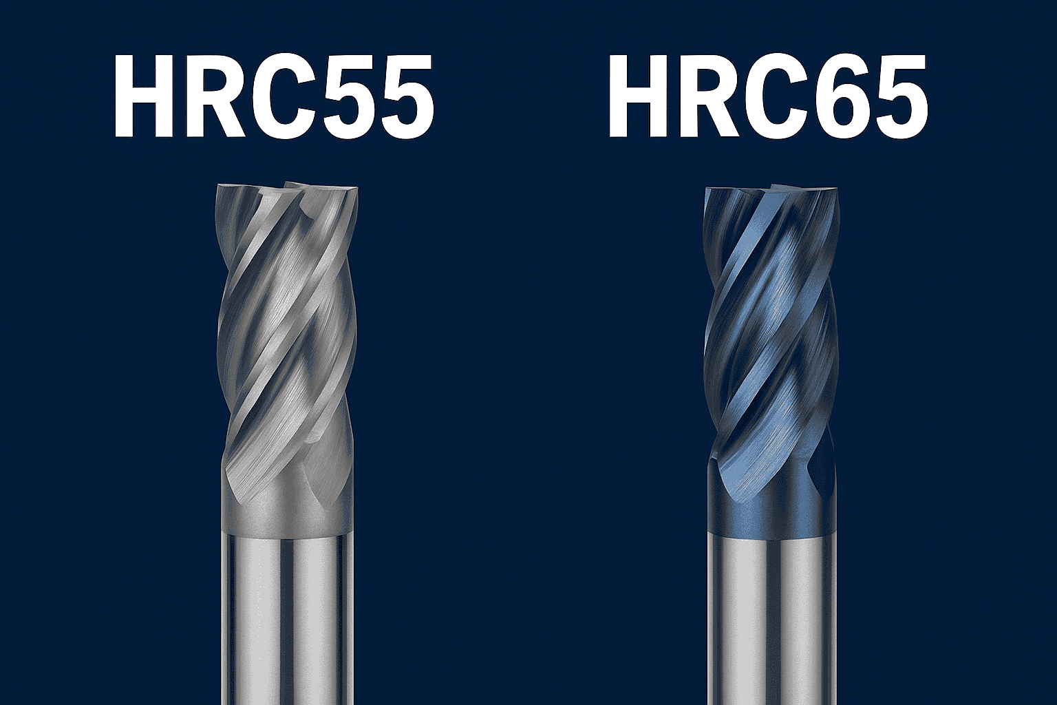 Por qué las herramientas de corte HRC55 ° y HRC65 ° son importantes para mecanizado de precisión